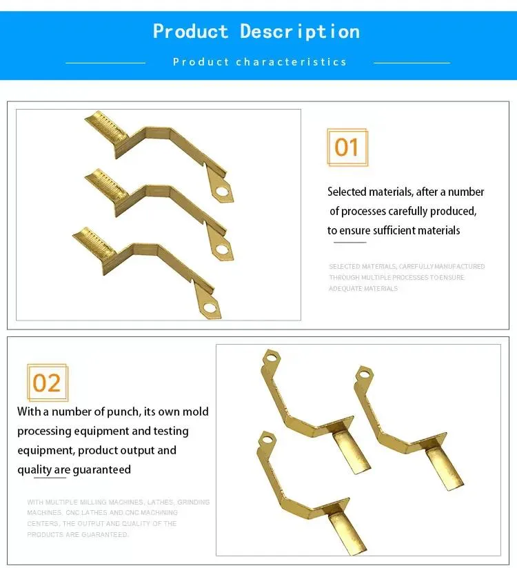 Brass Contact Sheet Metal Stamping Parts Beryllium Copper Contact Shrapnel Switch Socket Conductive Metal Shrapnel