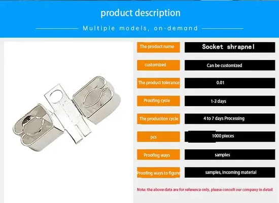 Bagian Stamping Logam Presisi Tinggi Kustom Shrapnel Baterai Saklar Soket Bagian Stamping