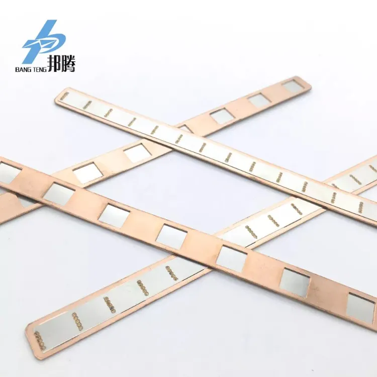 Wholesale 8p 18650 Busbar Copper Nickel Sheet Battery Pack Busbar Connector 18.5mm Copper Plated Strip Copper Foil Sheets Battery Connector