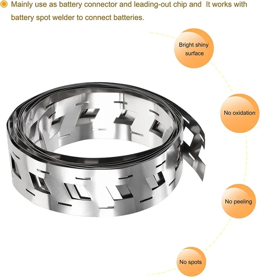 Pita Pelat Penghubung Nikel Murni 25.5mm X 0.15mm untuk Baterai dan Pengelasan Titik