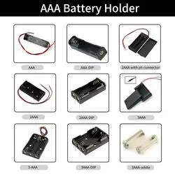 12V Kotak Penampung Baterai AA 8slots 8AA Penutup Saklar Plastik Kasus Penampung Baterai dengan DC5521 Konektor