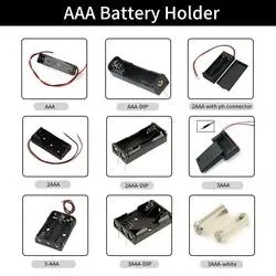 12V Kotak Penampung Baterai AA 8slots 8AA Penutup Saklar Plastik Kasus Penampung Baterai dengan DC5521 Konektor