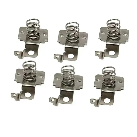 Produsen Bagian Stamping Stainless Steel Kustom 18650 Pegas Daun Penghubung Lithium Ion Shrapnel Baterai