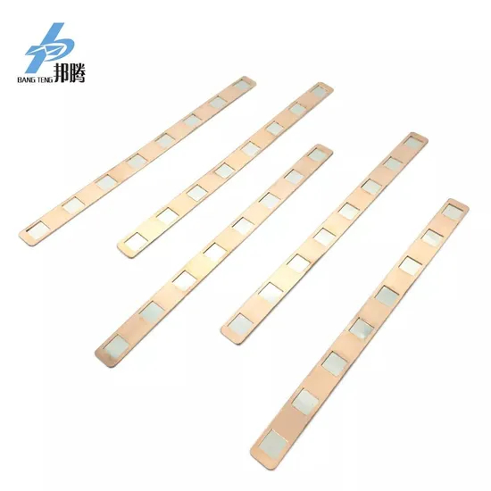 Grosir 8p 18650 Busbar Tembaga Paket Baterai Busbar Konektor 18.5mm 18650 Pelat Tembaga Nikel Busbar Tembaga Datar