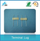 2 Terminal Lug Stainless Steel Datar, Terminal Konektor PCB Terminal Isolasi Listrik Barley untuk Baterai Papan PCB Terminal Blok Papan Terminal Motor