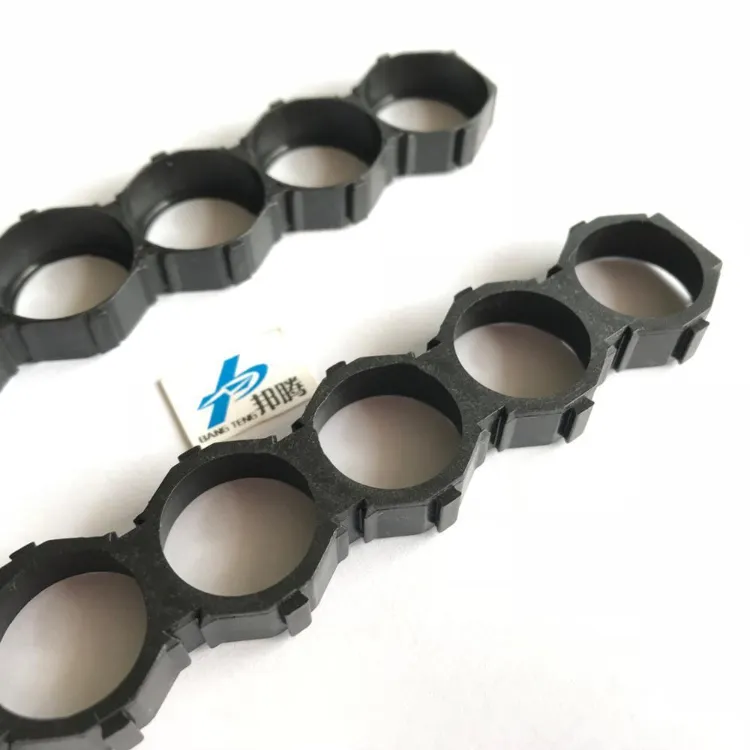 Custom Lithium Material Diameter18.4mm Black Battery Holder Bracket for Cells Dislocation 18650 10p Battery Holder Battery Storage Battery Charger