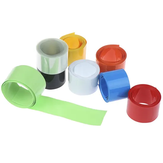 PVC 0.15mm Tebal 260mm Film Tabung Penyusut Panas untuk 18650/26650/32650/21700 Pembungkus Baterai