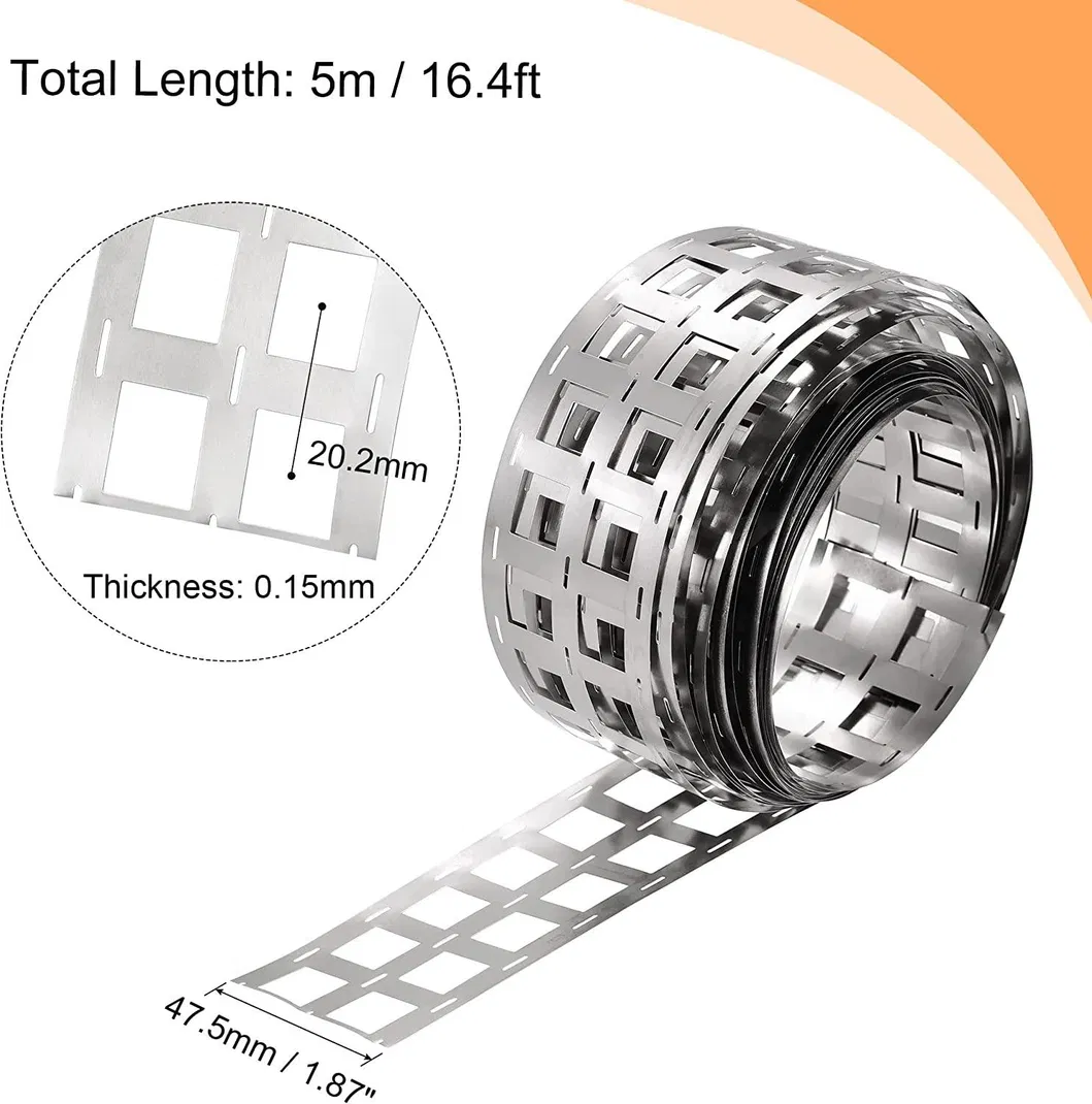 18650 3p Nickel-Plated Steel Strip Connecting Plate Steel Tape for Battery Spot Welding 47.5X0.15mm