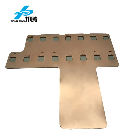 Konektor Baterai Busbar Tembaga Berkualitas Tinggi yang Disesuaikan, Busbar Datar Tembaga Berlapis Nikel untuk Baterai