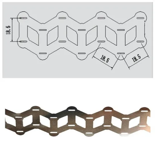 Pita Nikel Bentuk Zigzag Pita Nikel Paduan Baja Berlapis Nikel untuk 18650 Baterai dengan 18.5mm 19.5mm Jarak Pusat untuk Pilihan