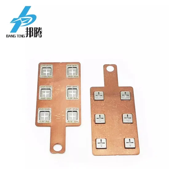 Konektor Baterai Lithium Tinned Copper Busbar Kustom 18650 2X3 Konektor Baterai Ion Lithium