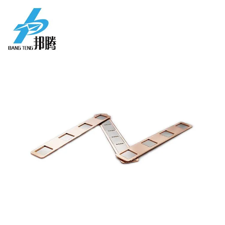Custom 4p 18.5mm Spacing Tin Plated Copper Bus Bars 18650 Battery Copper Connector Busbar Connector Copper Bar Copper Wire Wire Connector