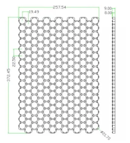 16s13p Honeycomb Type Cell Holder 21700 Battery Holder Bracket 22.5mm 21700 Battery Cell Holder 18650 Battery Holder