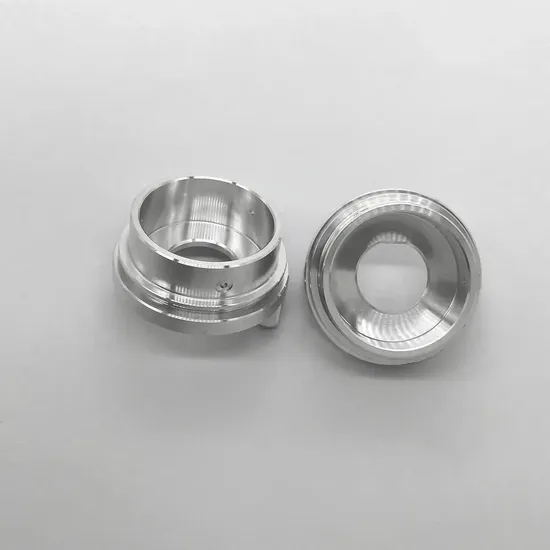 Mesin Penggilingan Kecil Lathe Bagian Perangkat Keras Bagian Al6061 Adaptor Flange Layanan Pembuatan CNC Bagian Aluminium