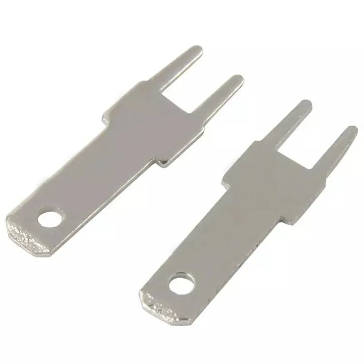 OEM PCB Terminal Tabs 0.8mm Brass Terminal Connector Solder Tabs Cold Press 250 Terminal Tabs PCB Terminals Electric Insulation Barley for Battery