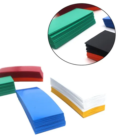 Tabung Pelindung Panas Pembungkus Baterai Warna-warni 0.1mm Ketebalan PVC Pembungkus Baterai Panas Baterai Lithium Film PVC Film Penyusut Lithium