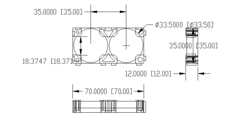 2p Manufacture Wholesale Battery 33135 33140 Holder Bracket 2p Battery Holder Bracket Lithium Ion Battery Holder
