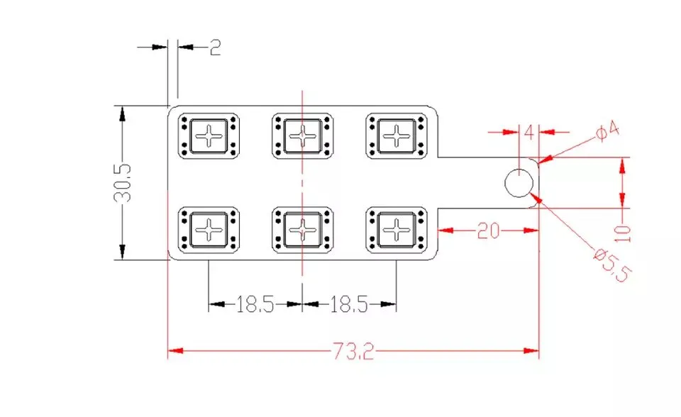 Custom Tinned Copper Busbar Lithium Battery Connector 18650 2X3 Lithium Ion Batteries Connectors