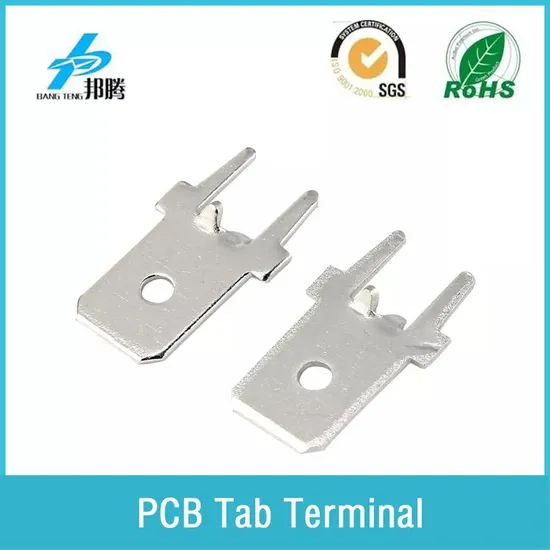 Konektor Terminal PCB OEM 0.8mm Konektor Terminal Kuningan Solder Tab Ditekan Dingin 250 Tab Terminal PCB Terminal Listrik Isolasi Barley untuk Baterai