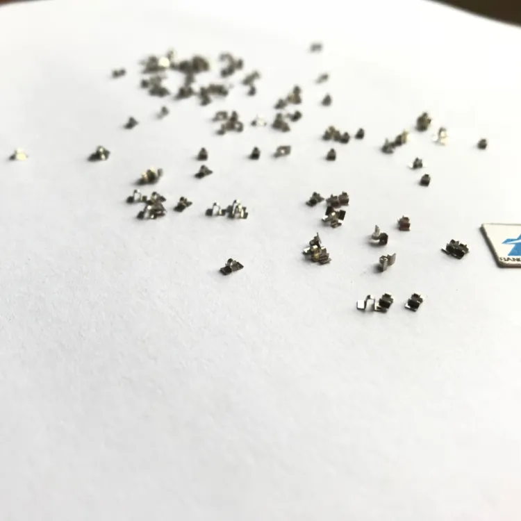 DIY Precision Hardware Stamping for Battery Contact Pure Nickel Sheet SMD Mount Tab Pure Nickel Tab SMT Mount Contact Tab