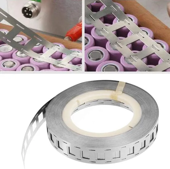 0.15X27mm Pengelasan Titik Baterai Strip Nikel Murni untuk 2p 18650 Pengelasan Paket Baterai