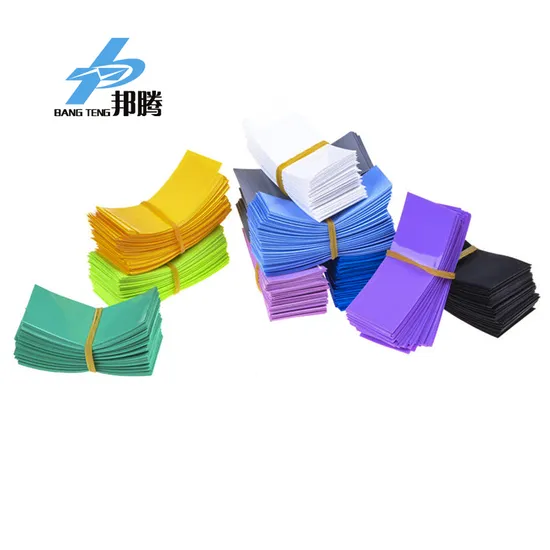 Selongsong Panas PVC Baterai Sel Tunggal Precut 18650 21700 26650 32650 dengan Berbagai Warna untuk Pilihan