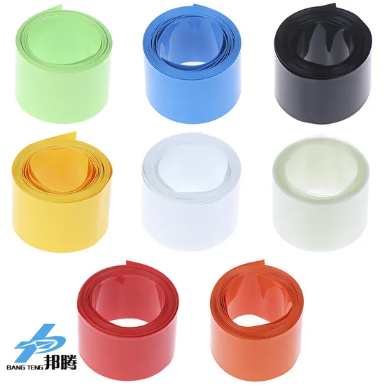 Tabung Penyusut Panas PVC Epoxy Berwarna Hitam Pelindung Baterai Selubung Penyusut PVC
