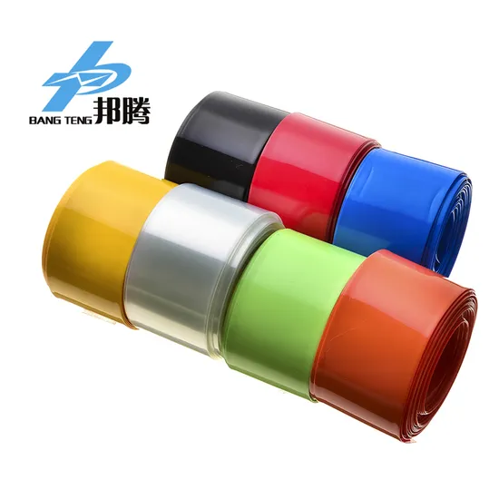 Tabung PVC Penyusut Panas Berwarna Pracetak Sel Tunggal Selubung Penyusut Panas PVC untuk 18650 21700 32650 2665 Baterai Terlaris