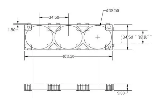 Adjustable 18650 21700 26650 26700 26800 3p Honeycomb Battery Spacer Bracket Holder