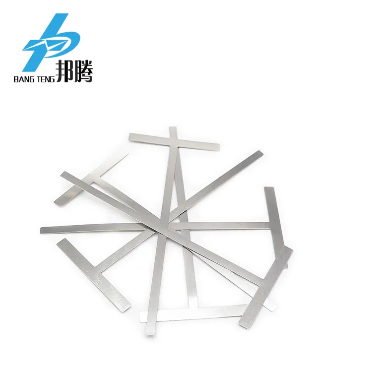 OEM T Type Battery Nickel Tab 18650 Custom Nickel Plated Steel Tab for 18650 Battery Connection Tabs Pure Nickel Strip Lithium Battery Connector