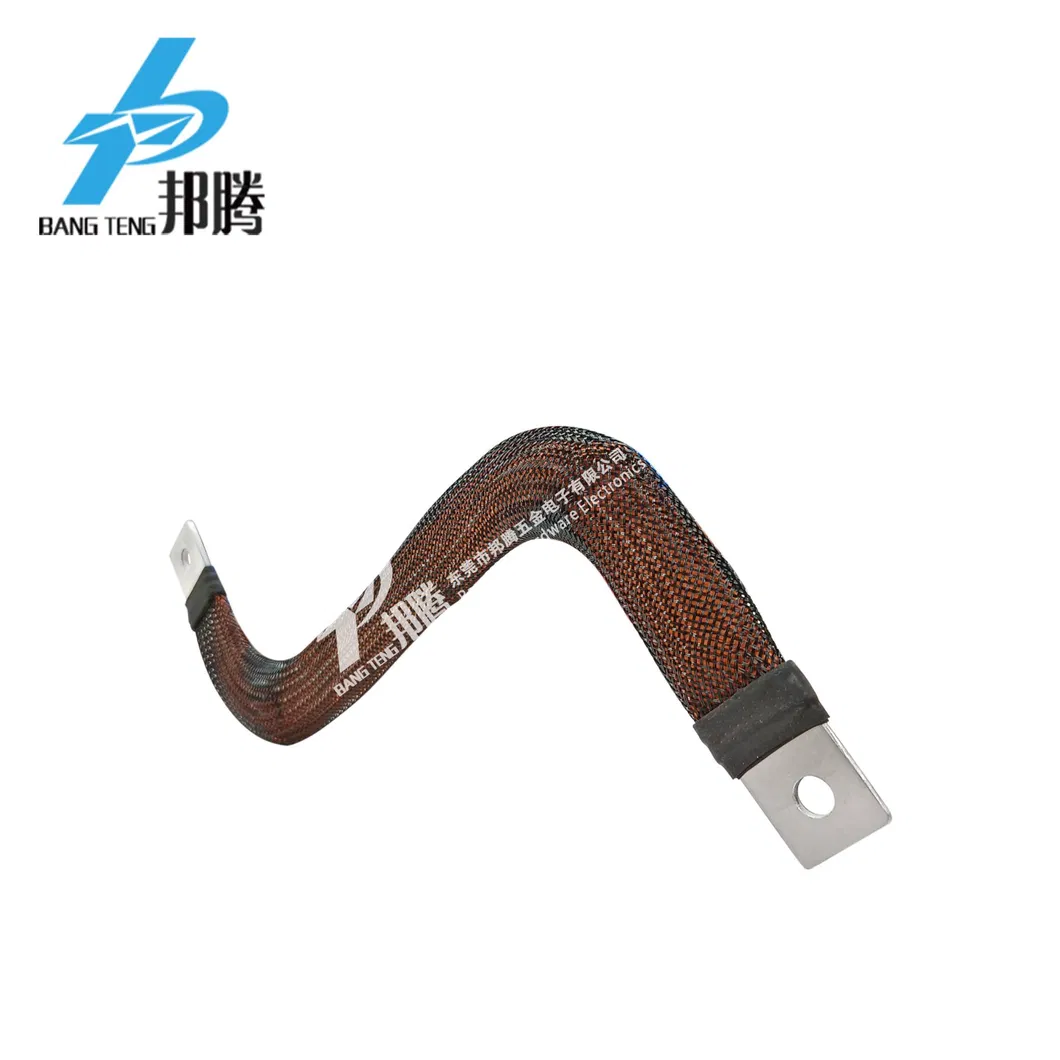 for Electric Stackers Custom Flexible Busbar Insulated Copper Bus Bar with Weaving Mesh Tube