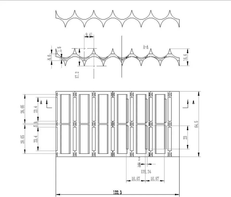 21.7mm 2s7p Honeycomb Type Cell Holder ABS 14p Plastic Battery Holder Bracket for 21700 Battery Storage and Charger