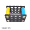 5s3p 18650 Penyangga Baterai Cangkang Radiator Plastik Hitam Stabil Panas 18650 Braket Penampung Baterai DIY