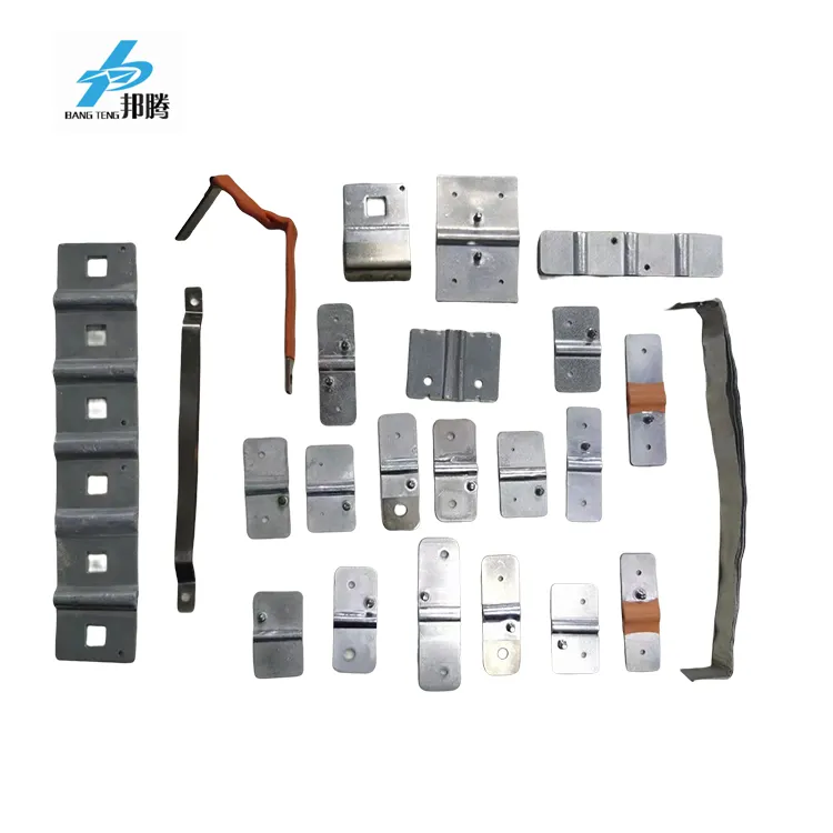 Custom Hardware Stamping Parts Silvery White Aluminum Busbar for Battery Connector