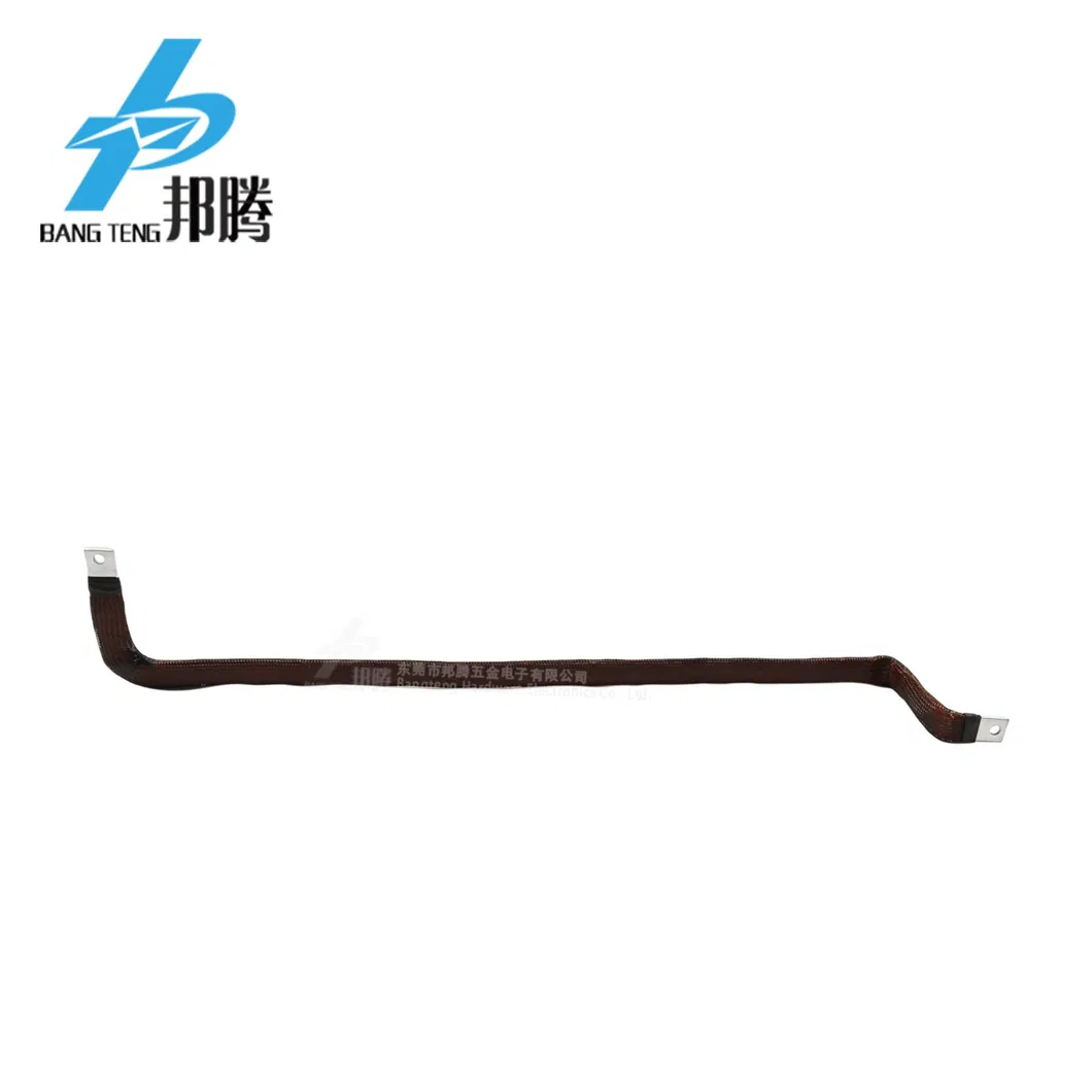 Custom Bended Flexible Copper Busbar with Weaving Mesh Tube