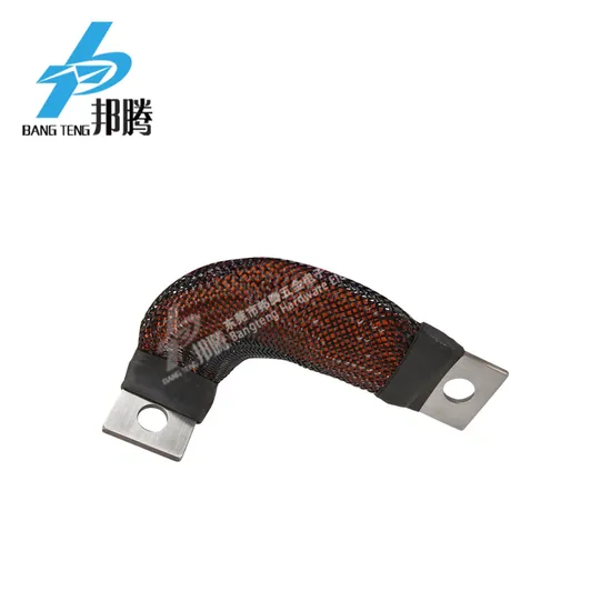 Busbar Tembaga Fleksibel yang Ditekuk Kustom dengan Tabung Jaring Anyaman