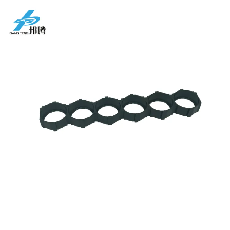 China Factory Direct Supply Lithium Cell Holder Honeycomb Type Cell Holder 6p 18650 Battery Packs Holder 18650 Battery Plastic Cell Battery Holder
