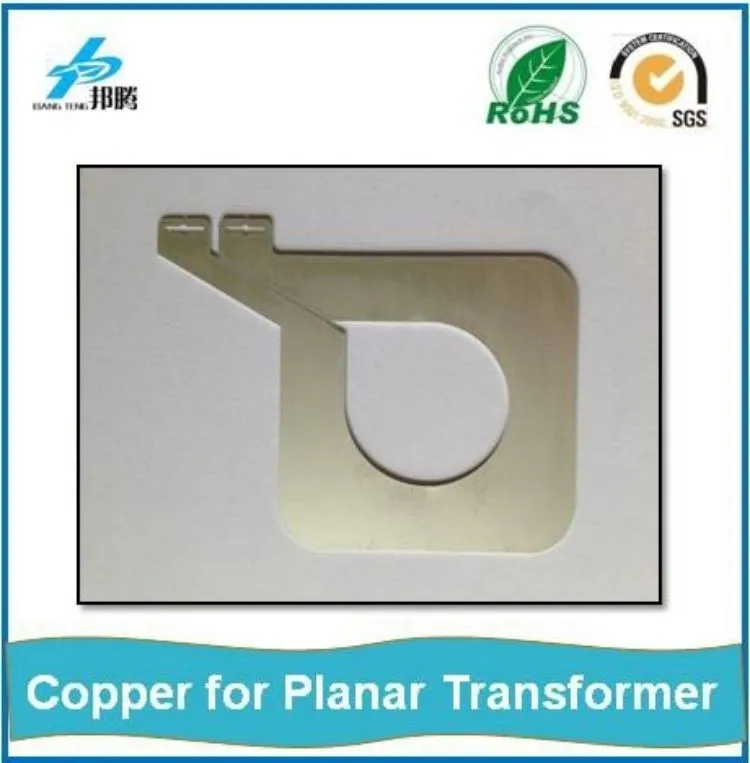 Precision Stamping Copper Sheet for Transformer Copper Lead Frame Covered by Kapton Wholesale Copper Busbar Power Supply Busbar Connector