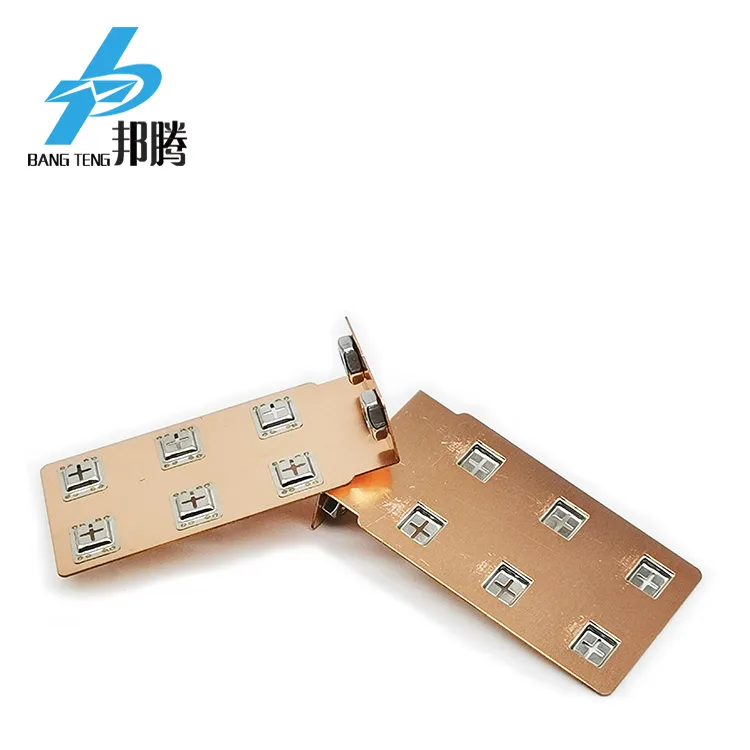 Custom Power Battery Pack Busbar Copper 2*3p Busbar Copper 18650 Battery Connector Copper Nickel Sheet