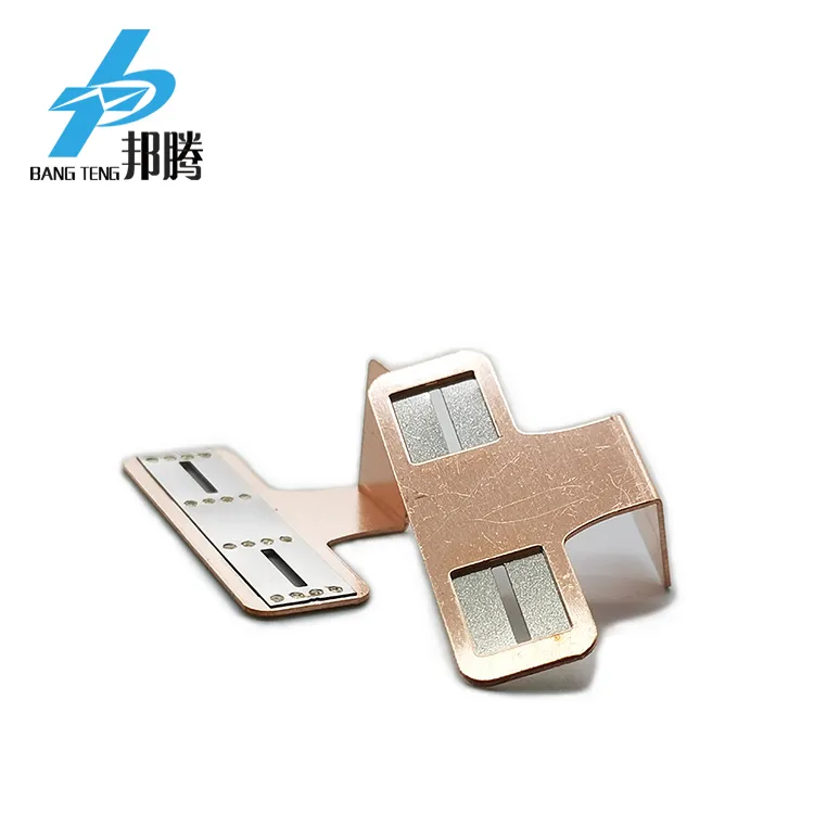 Manufacturer 18.5mm Spacing 2p T Type Power Battery Pack Busbar Copper 18650 Busbar Copper Wholesale Copper Busbar Power Supply