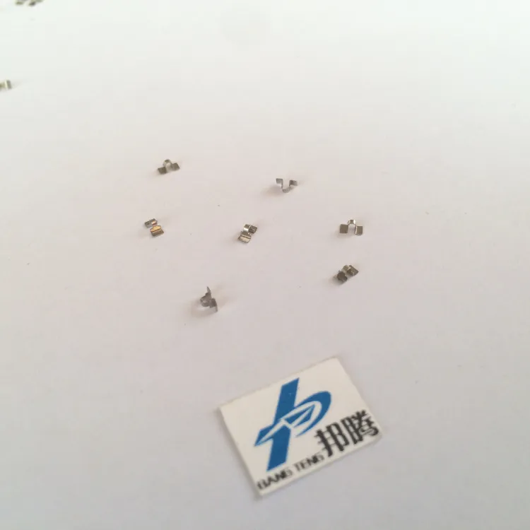 DIY Precision Hardware Stamping for Battery Contact Pure Nickel Sheet SMD Mount Tab Pure Nickel Tab SMT Mount Contact Tab