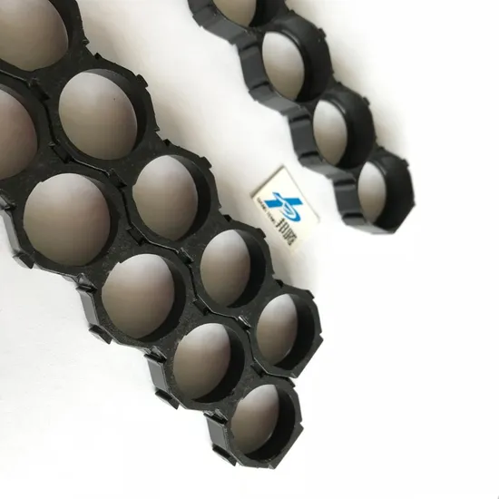 Pemegang Baterai Lithium Kustom Diameter18.4mm Braket Hitam untuk Sel Dislokasi 18650 10p Pemegang Baterai Penyimpanan Baterai Pengisi Daya