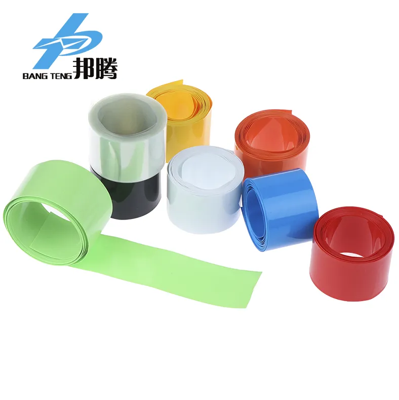 Precut Single Cell 18650 21700 26650 32650 Battery PVC Heat Shrink Sleeve with Various Colors for Option