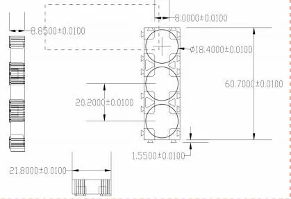 18650 21700 26650 26700 26800 Battery Holder Bracket for 3p Battery Pack Use