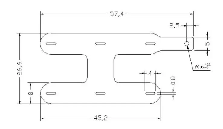 18650 Pure Nickel Tab 18.6mm Battery Pack Heterotypic Battery Connector Lithium Battery Strip Pure Nickel Strip Lithium Battery Connector