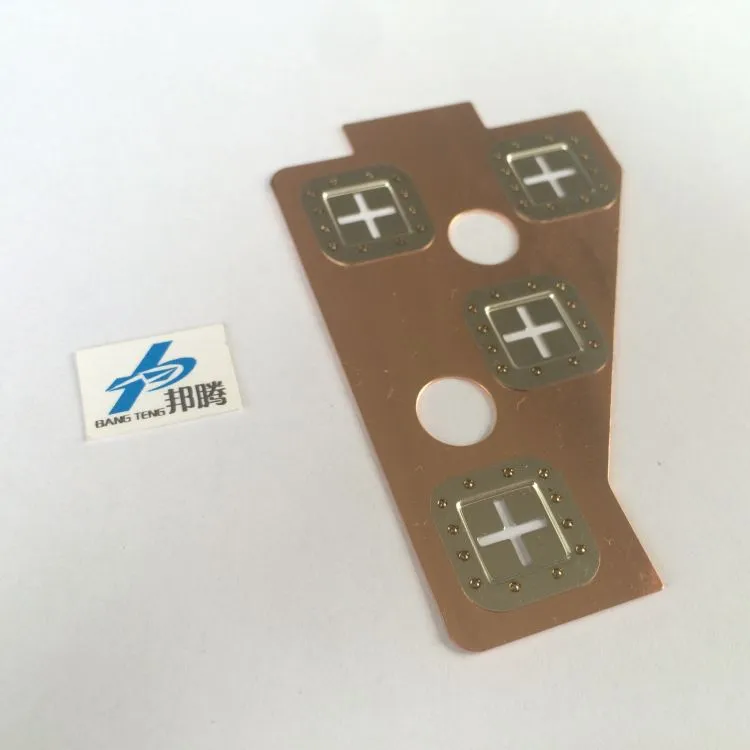Custom 26650 Battery Terminal 4p Copper Busbar Battery Terminal Busbar for Sale Power Supply Copper Bar Wholesale Copper Busbar